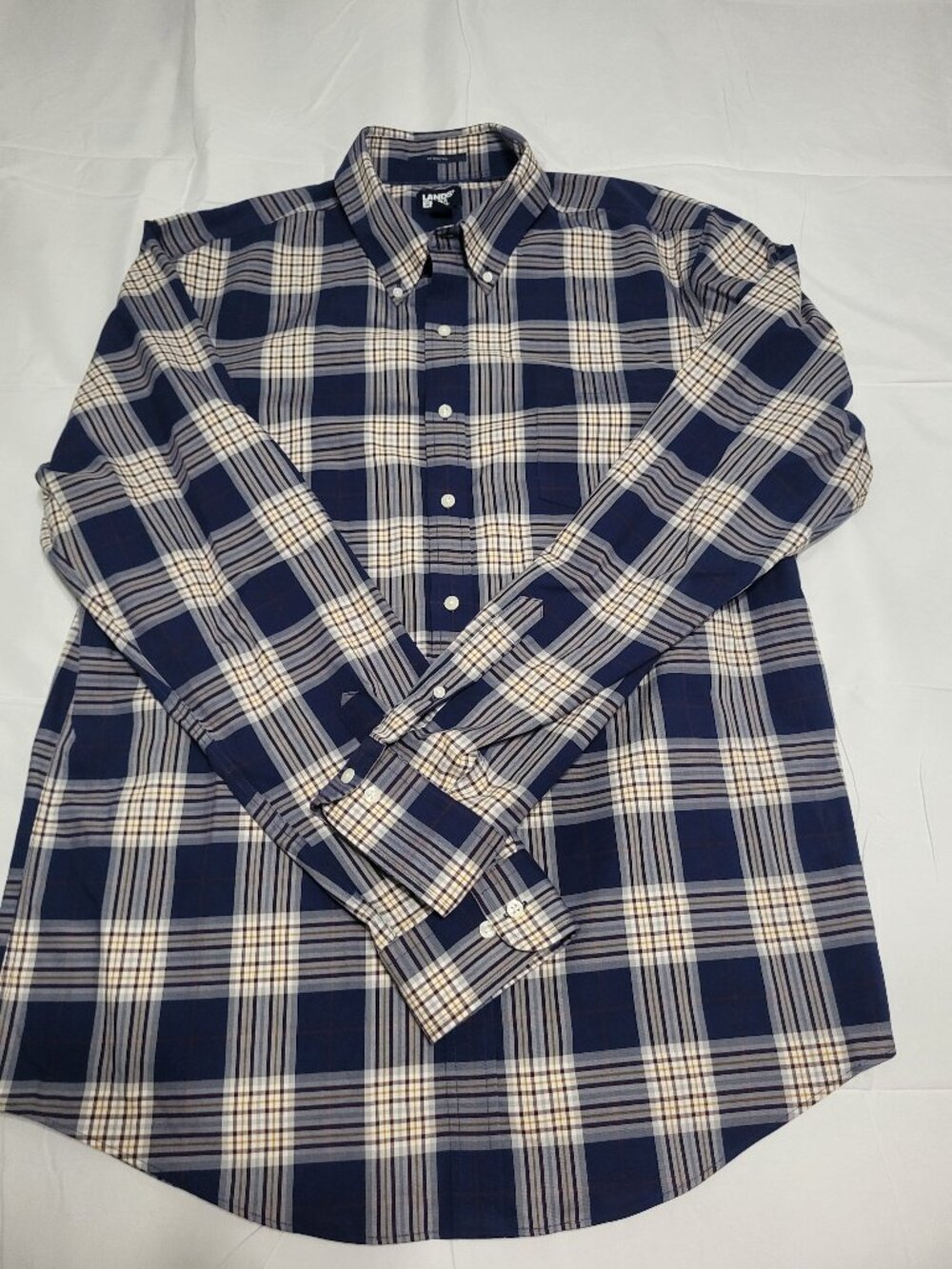 Lands’ End No Iron Twill Long Sleeve Shirt – Size Extra Large Tall (XLT)